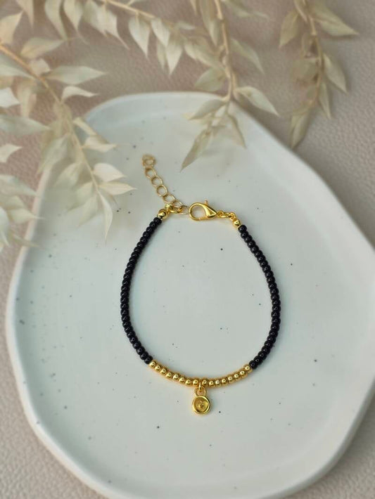 Kralen armband Miyuki Heart - Zwart
