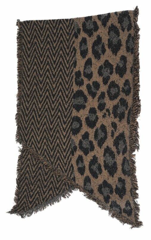 Winter sjaal Geometric Leopard - Camel