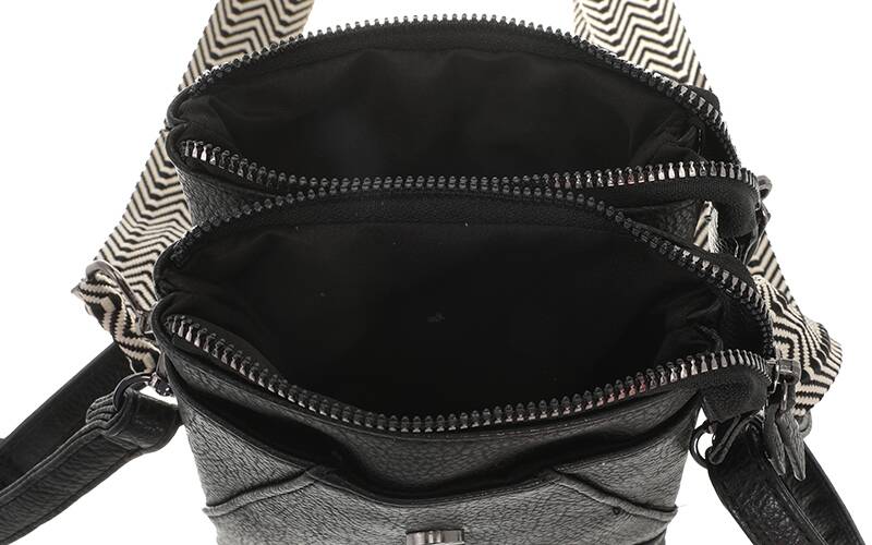 Zwart telefoontasje / crossbody tasje Horton