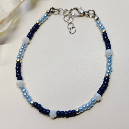 Kralen armband Miyuki & Facet - Blauw