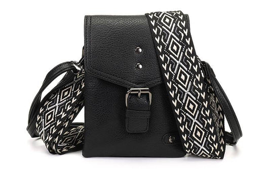 Zwart telefoontasje / crossbody tasje Kansas