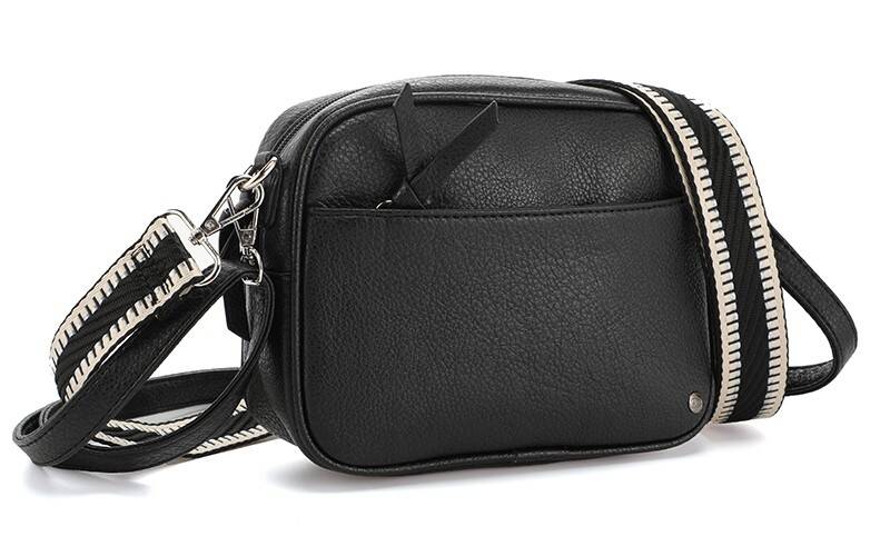 Zwart schoudertas / crossbody tasje Fira