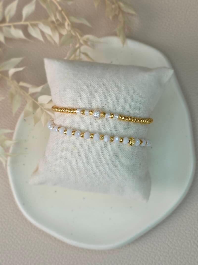 Kralen armband Miyuki Bugle Pearl - Goud