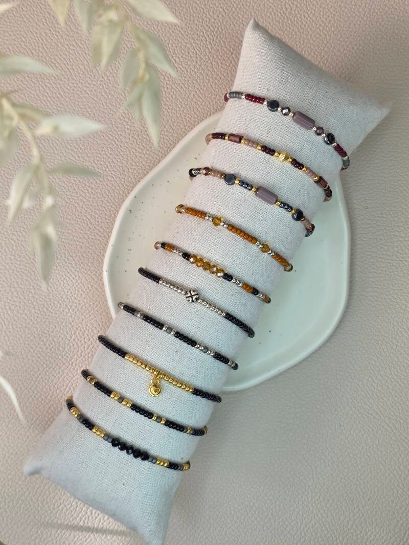 Kralen armband Miyuki Silver - Zwart