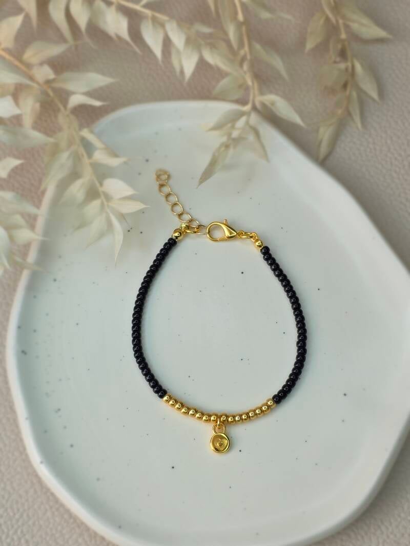 Kralen armband Miyuki Heart - Zwart