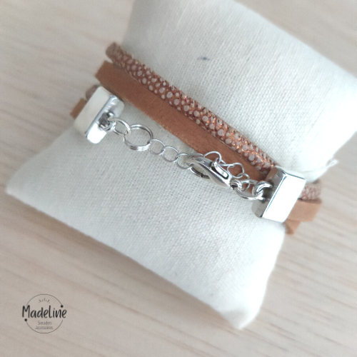 Armband Amarant | Leer WF - cognac