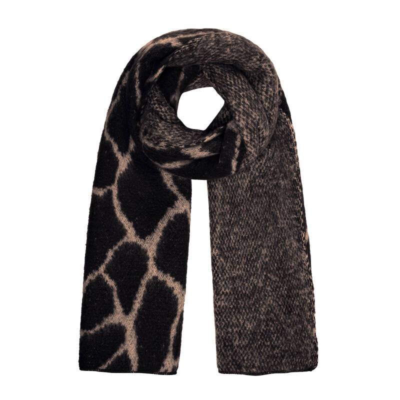 Winter sjaal Warm Giraffe - Zwart