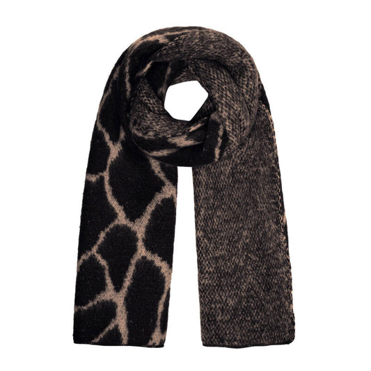 Winter sjaal Warm Giraffe - Zwart