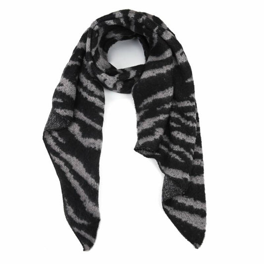 Winter sjaal Cosy Zebra - Zwart
