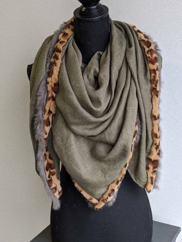Sjaal Exclusive Fake Fur - Groen