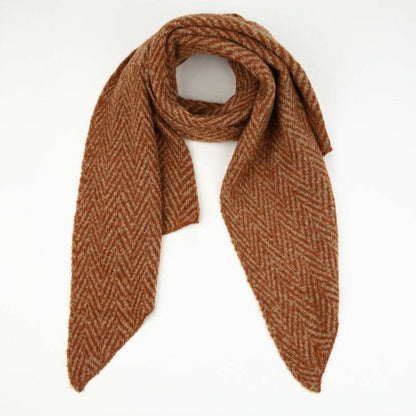 Winter sjaal Warm Herringbone - Camel