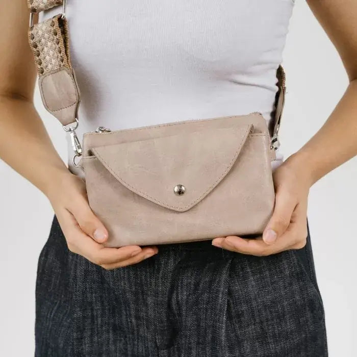 Schoudertasje / Crossbody tasje - Taupe