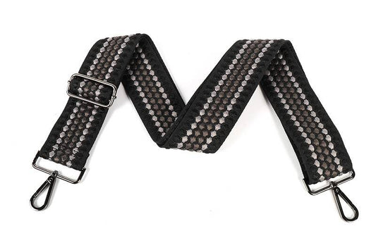 Schouderband / bagstrap dot - zwart