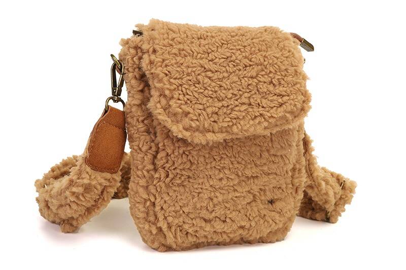 Camel telefoontasje / crossbody tasje teddy Serfaus