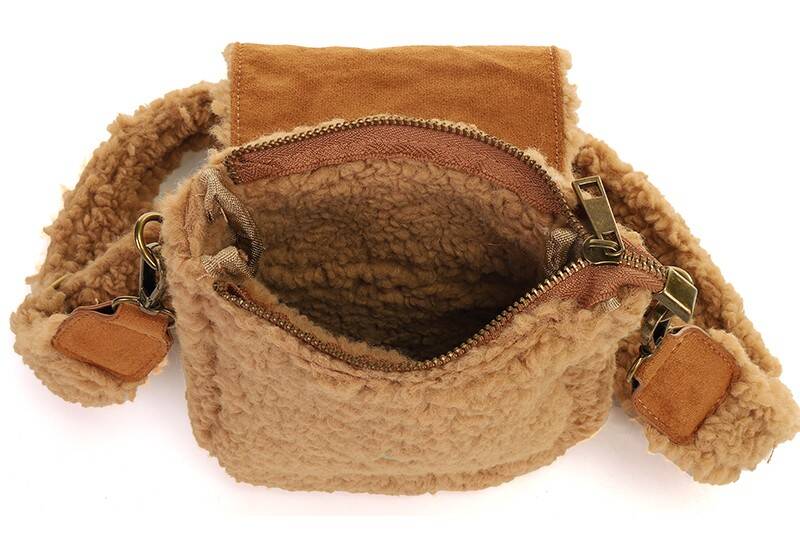 Camel telefoontasje / crossbody tasje teddy Serfaus