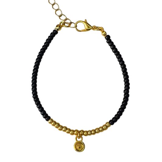 Kralen armband Miyuki Heart - Zwart