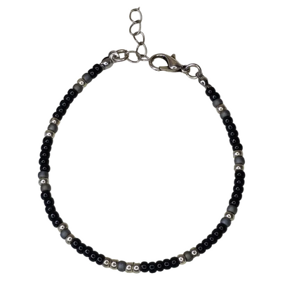 Kralen armband Miyuki Silver - Zwart