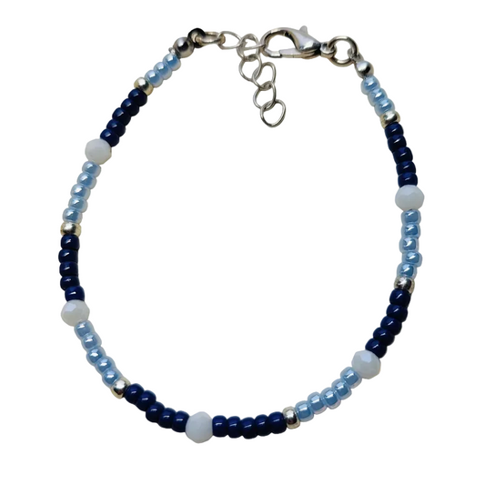 Kralen armband Miyuki & Facet - Blauw