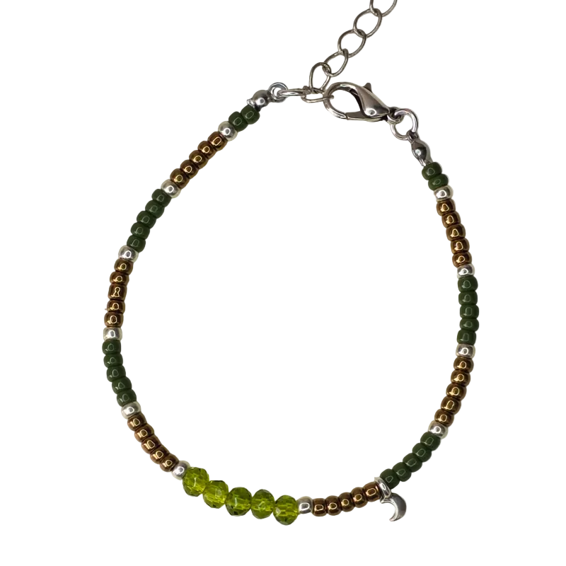 Kralen armband Miyuki Facet Moon - Groen