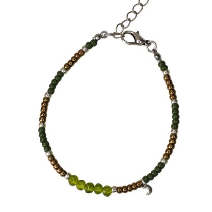 Kralen armband Miyuki Facet Moon - Groen