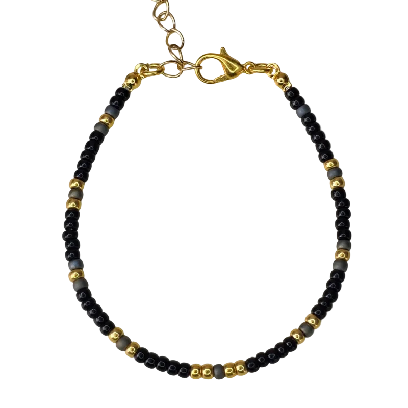 Kralen armband Miyuki Gold - Zwart