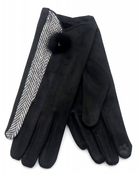 Handschoenen Pompom - Zwart