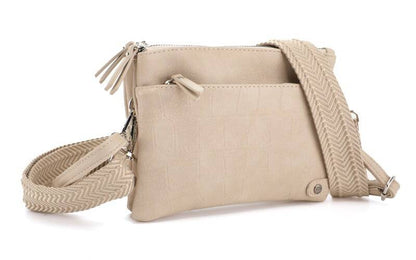 Beige - naturel schoudertasje / crossbody tasje Gent