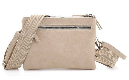 Beige - naturel schoudertasje / crossbody tasje Gent