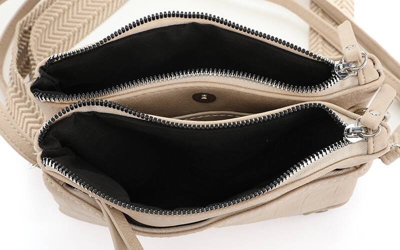 Beige - naturel schoudertasje / crossbody tasje Gent