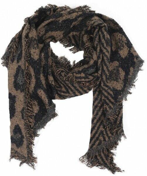Winter sjaal Geometric Leopard - Camel