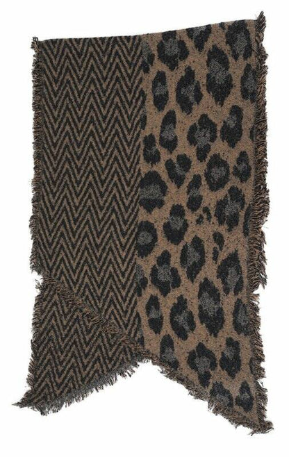Winter sjaal Geometric Leopard - Camel