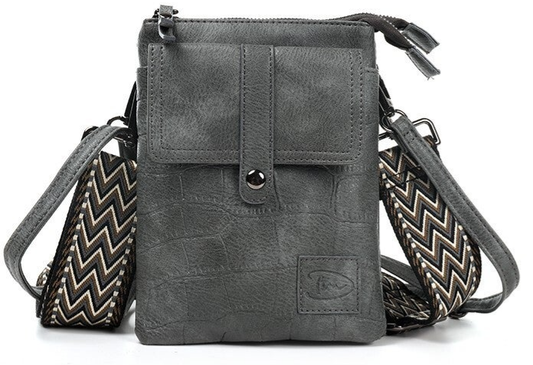 Grijs telefoontasje / crossbody tasje Tyler