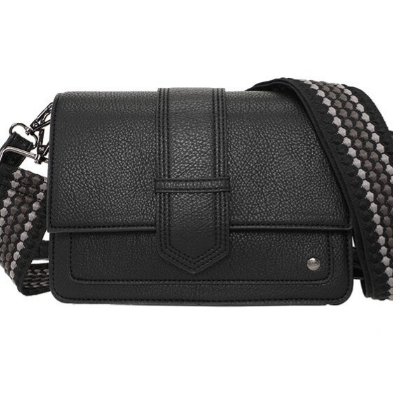 Zwart schoudertas / crossbody tasje Rione