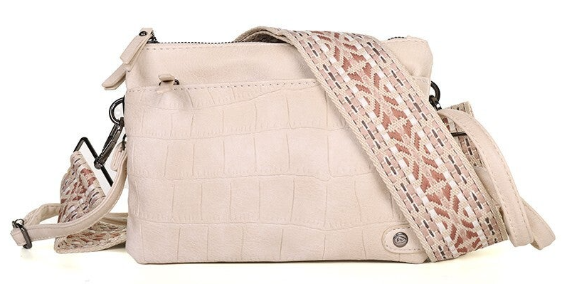 Naturel - beige schoudertasje / crossbody tasje Brussel