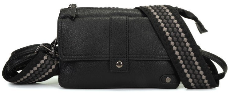 Zwart schoudertasje / crossbody tasje Naarden