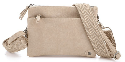 Beige - naturel schoudertasje / crossbody tasje Gent