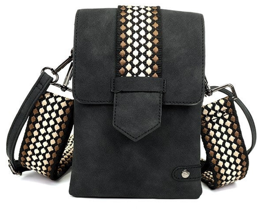 Telefoontasje / Crossbody tasje Nancy Metz - Zwart