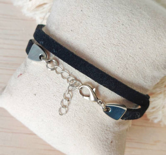 Armband Jasmijn | Leer WF - zwart