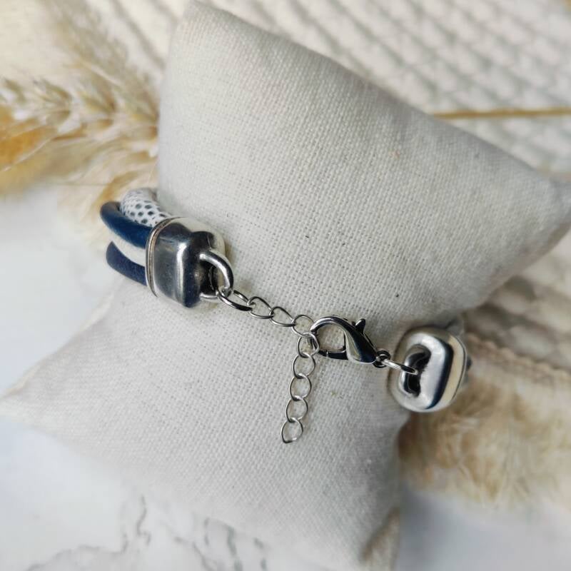 Armband Mentha | Leer SR - blauw