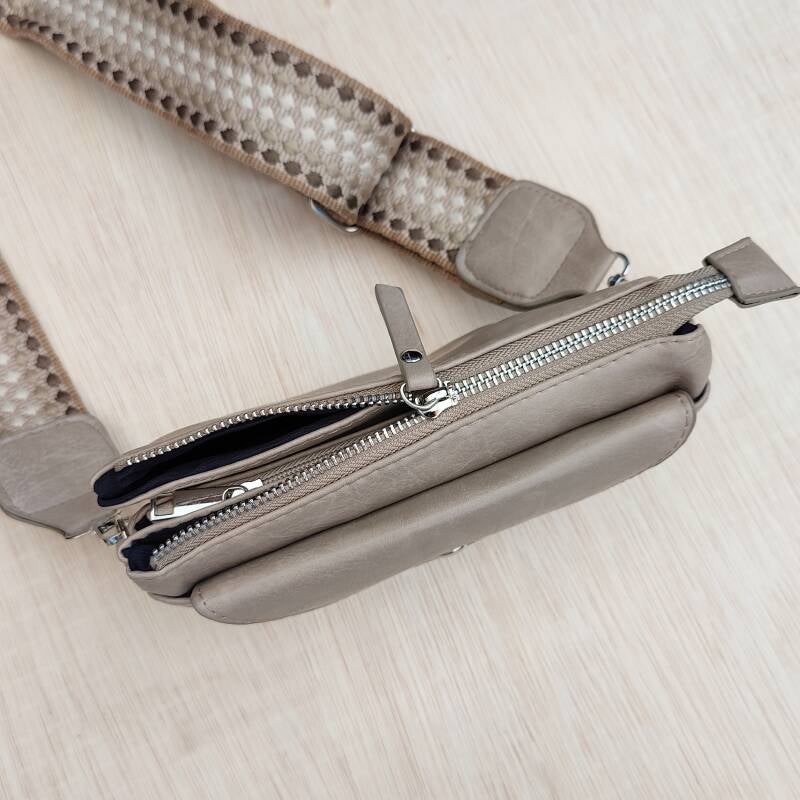 Schoudertasje / Crossbody tasje - Taupe