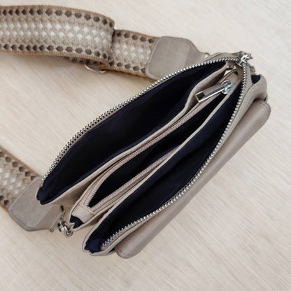 Schoudertasje / Crossbody tasje - Taupe