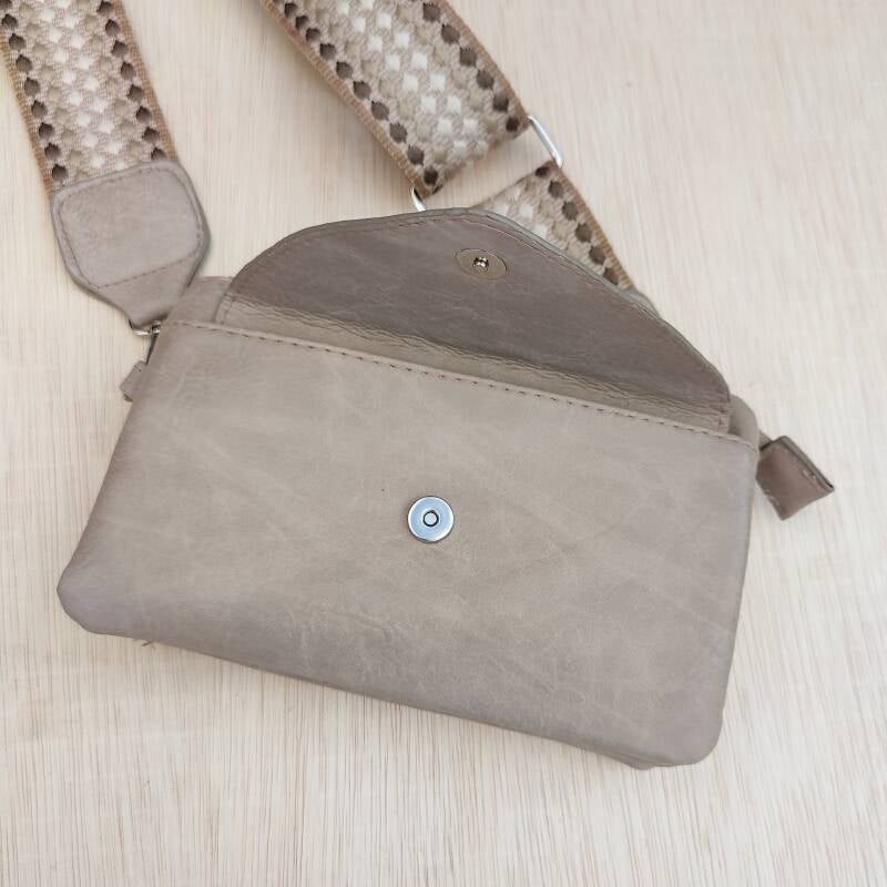 Schoudertasje / Crossbody tasje - Taupe