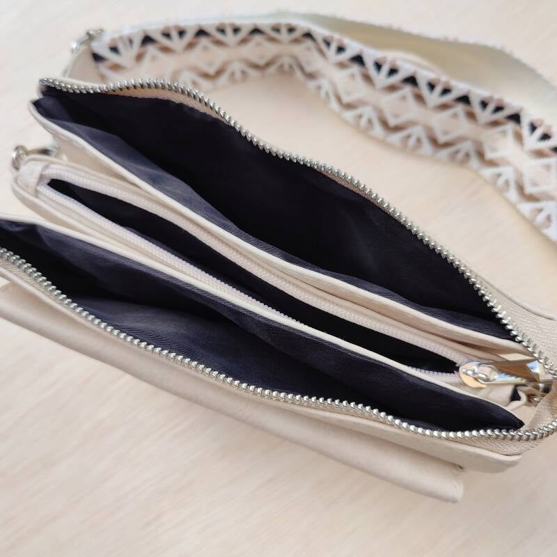 Schoudertasje / Crossbody tasje - Taupe