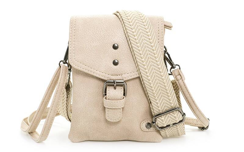 Beige - naturel telefoontasje / schoudertasje Kansas