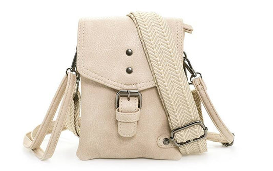 Beige - naturel telefoontasje / schoudertasje Kansas