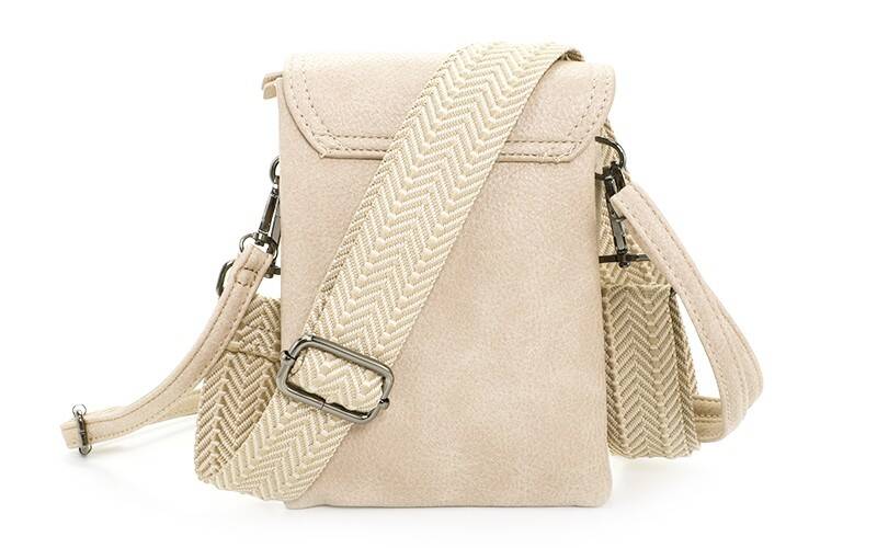 Beige - naturel telefoontasje / schoudertasje Kansas