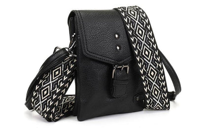 Zwart telefoontasje / crossbody tasje Kansas
