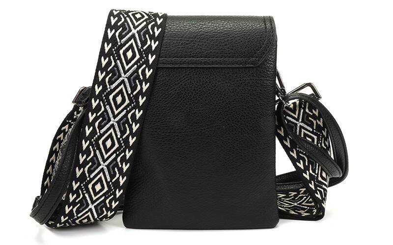 Zwart telefoontasje / crossbody tasje Kansas