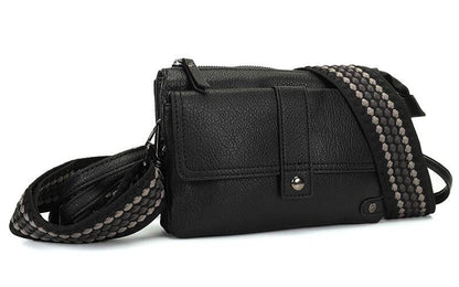 Zwart schoudertasje / crossbody tasje Naarden