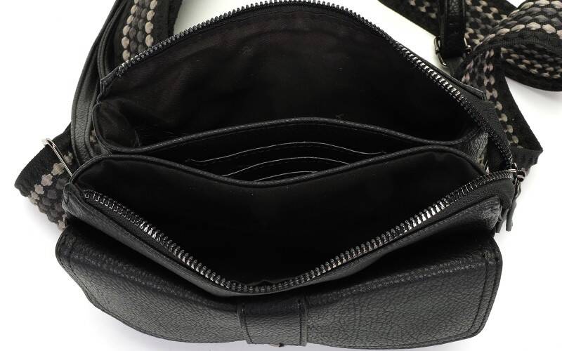 Zwart schoudertasje / crossbody tasje Naarden